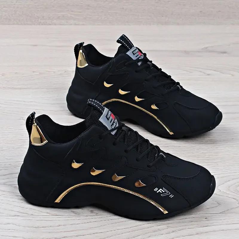 Men's Shoes 2024 Summer New Sneakers for Men Lightweight Soft Unisex Leather Comfort Platform Vulcanized Shoes Zapatillas Hombre