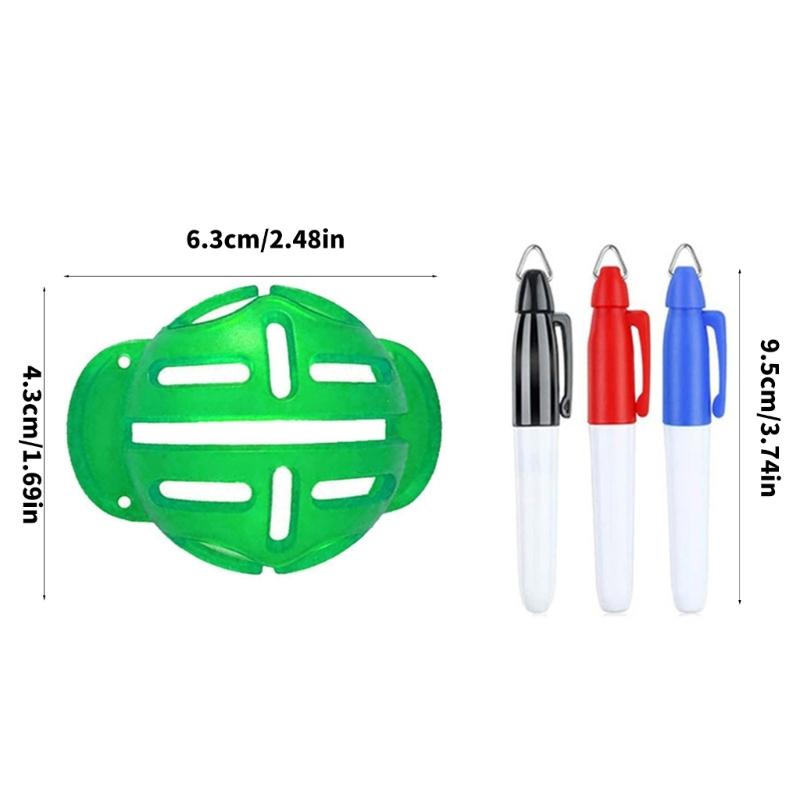 Golf Ball Putting Alignment Marking Tool Golf Ball Line Marker With 3 Pens Outdoor Sport Tool Gift for Golfer Enduring