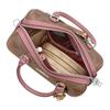 COACH RowanSATCHEL Signature Coated Canvas Crossbody Handbag Medium Women's Pink Brown CCD76-SVYGG
