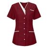 Women's Uniform Quick-drying Fabric Solid Color V-neck Short-sleeved Uniform