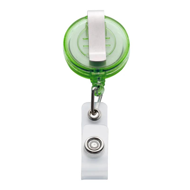 1pc Retractable Pull Badge Holders With Reel Clip Bus Credit Card Case Visit Door Identity Badge Cards Cover Credential Holder