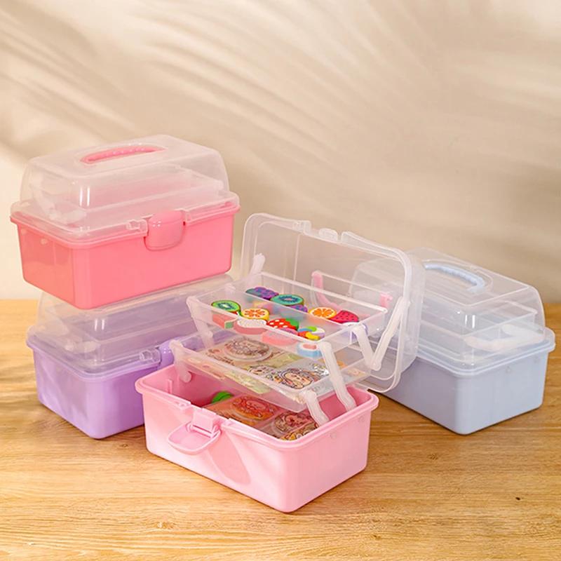 Childrens Hair Accessories Storage Box Head Rope Hairpin Card Pen Sundries Stationery Box Cute Girl Jewelry Box Spiegel Miror
