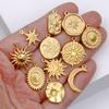 3pcs/Lot Stainless Steel Casting Sunburst Sun Moon Star Charms Pendant For DIY Necklace Bracelet Earrings Jewelry Accessories