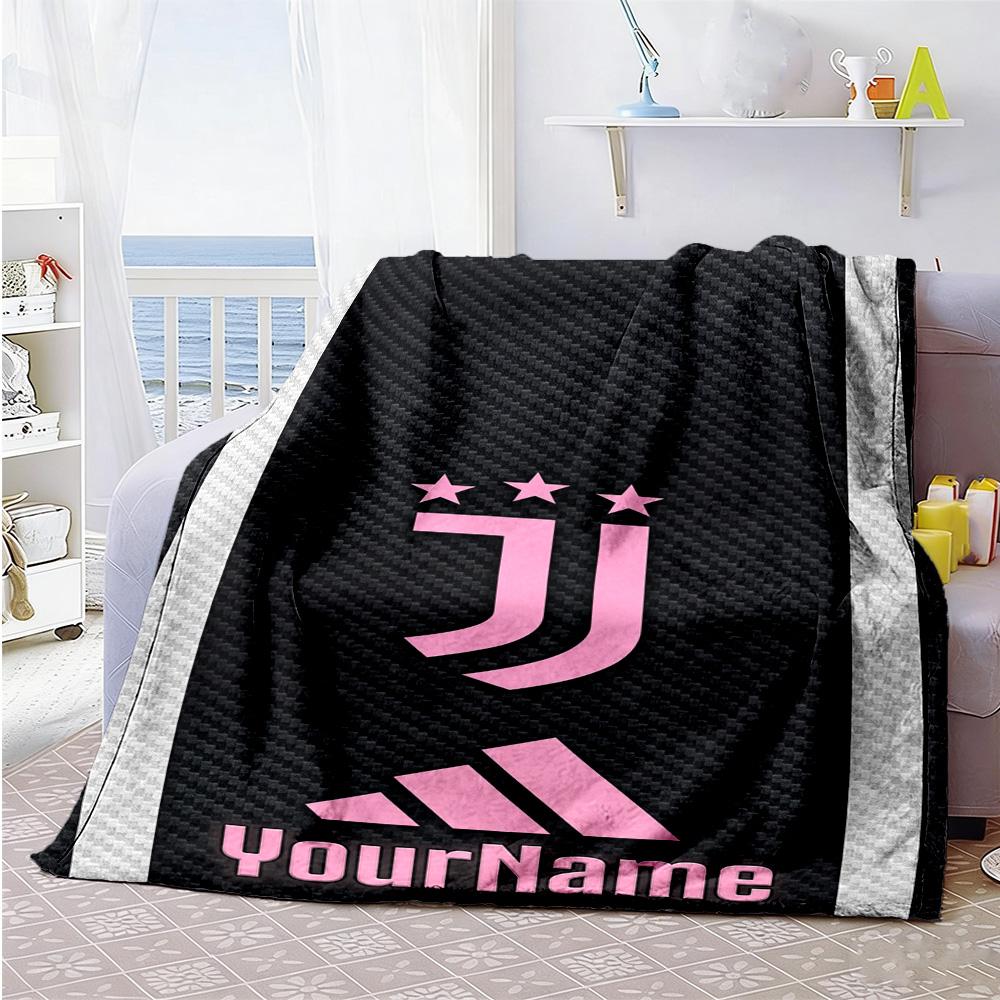 Juventus Personalized Text Blanket Lightweight Personalized Blanket Durable Comfort Throw For Home Decor Livingroom Seaside Bed Four Seasons Universal