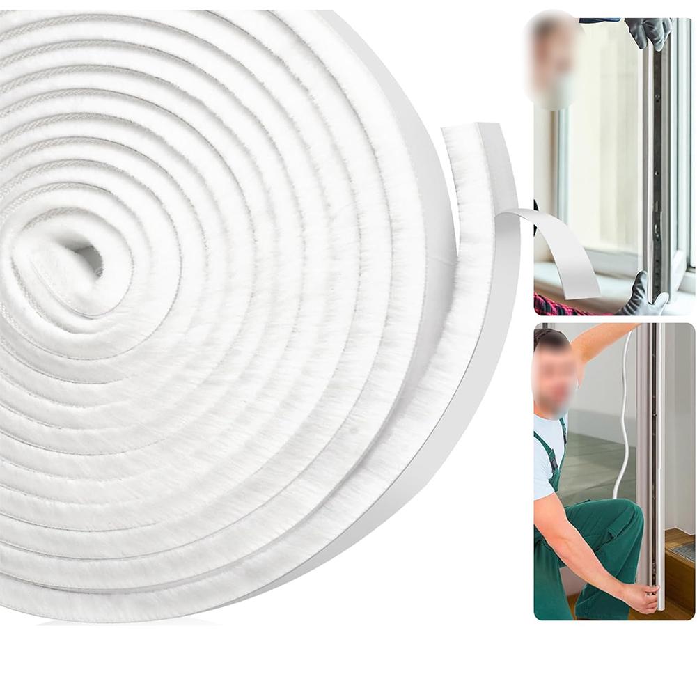 

5m X 9mm Self Adhesives Door Seal Strip Weatherproof Noise Reduction Windproof Gap Filler For Home Improvement Hardware Tools белый