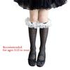 Sweet Style Mesh Dress Socks with Decorative Edge Accent for Toddler Girls Formal Event Under Knee Length Stockings
