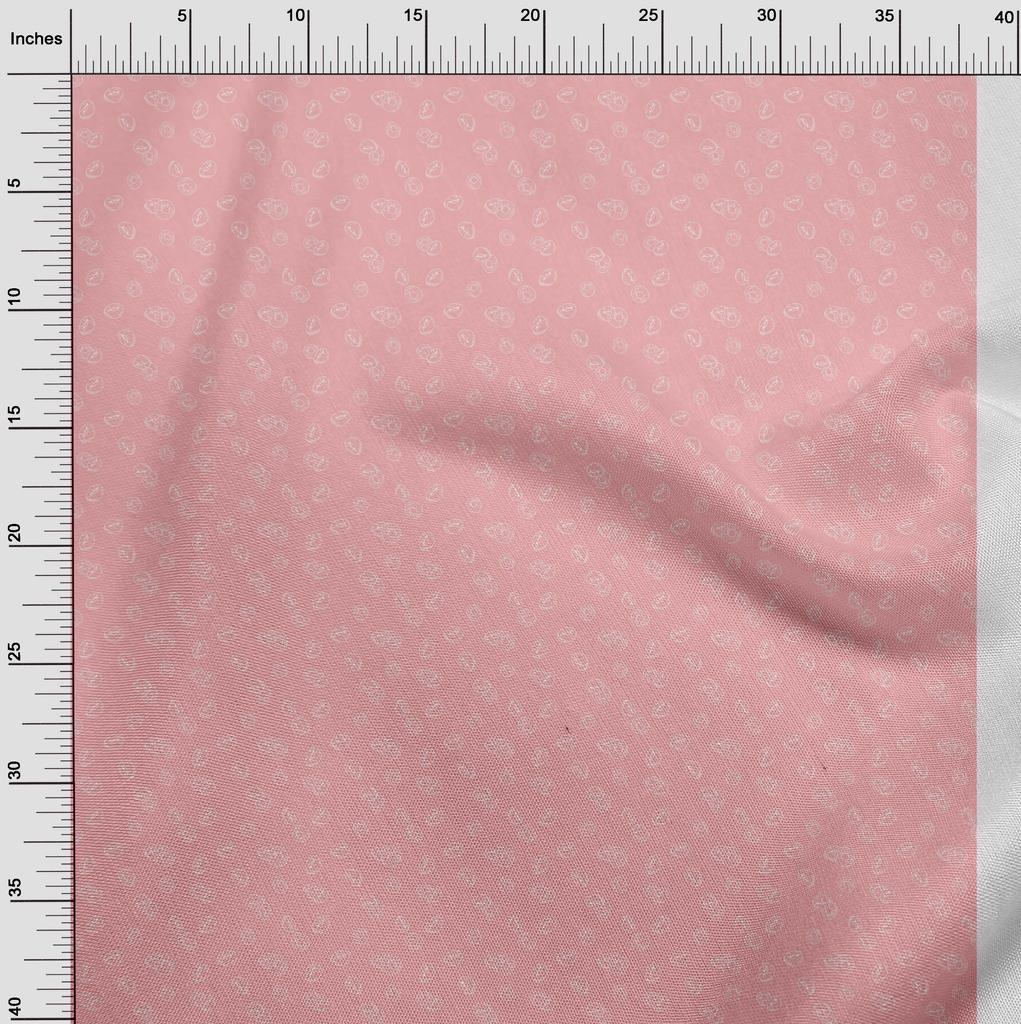 oneOone Cotton Flex Light Pink Fabric Donuts Diy Clothing Quilting Fabric Print Fabric By Yard 40 Inch