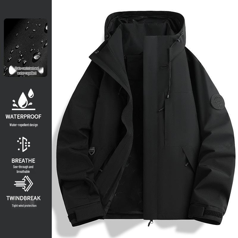 Camel Style 3-in-1 Waterproof Women s Hiking Gear & Men s Mountaineering Detachable Jacket XL