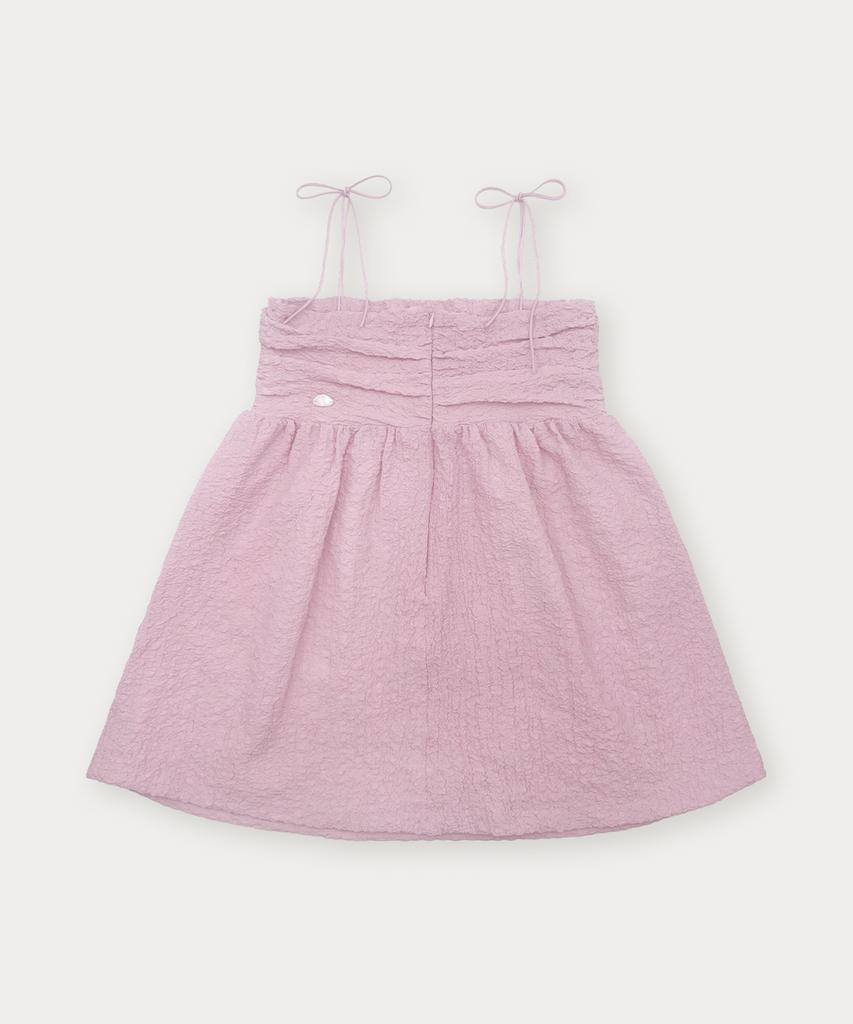 Sseomweeobeoteo Rony Shirring Mini Dress - Pink
