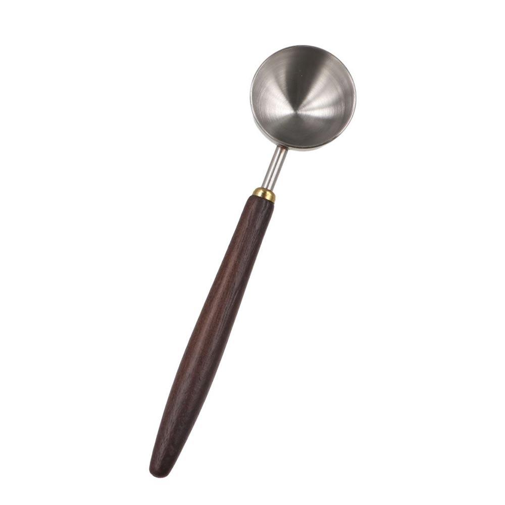 Long Handle Coffee Bean Measuring Spoons Walnut Handle Coffee Scoop  Seasoning