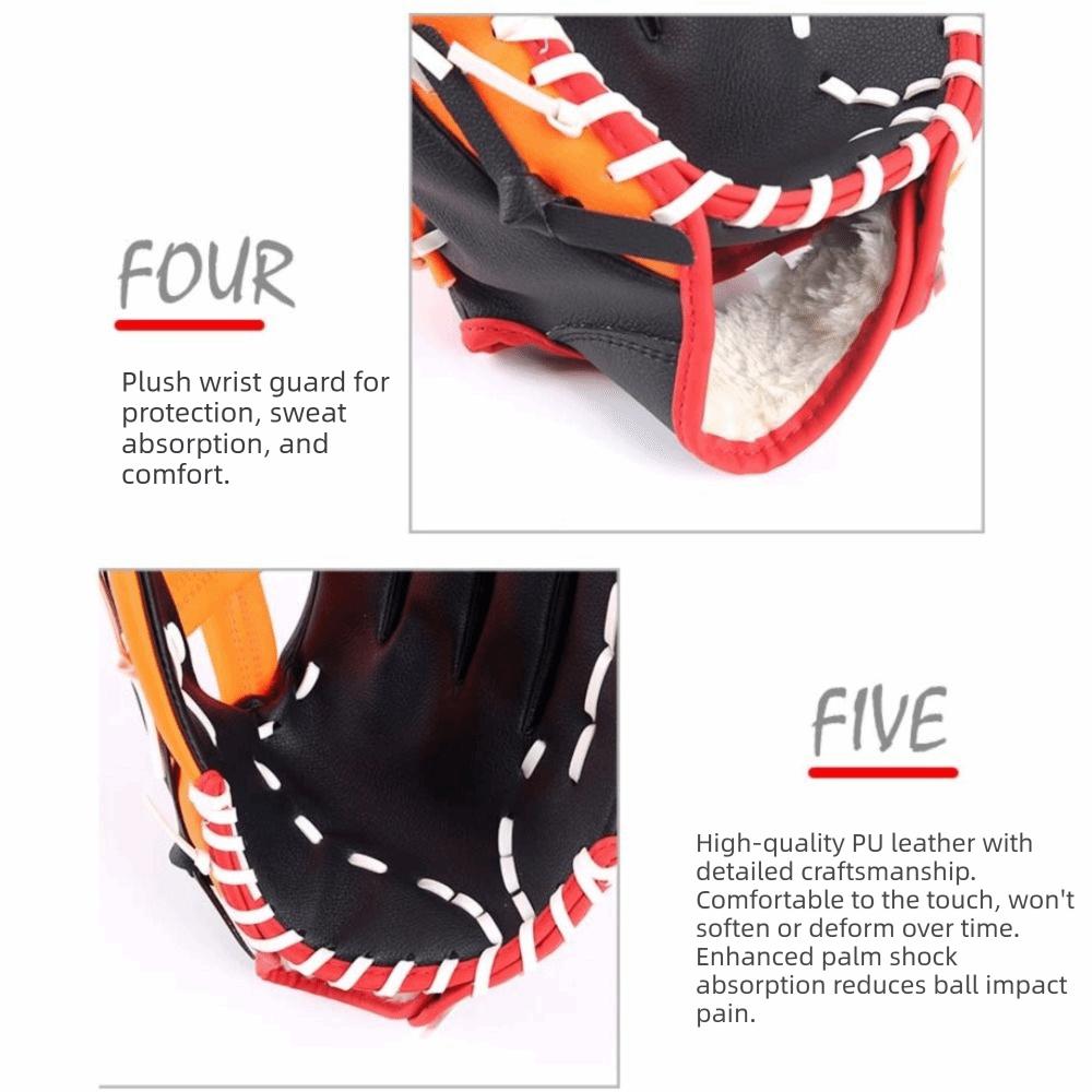 PU Leather Softball Gloves Anti-Slip Batting Gloves Durable Baseball Glove Outdoor Sport