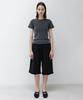 INSILENCE WOMEN Washed Rib Half Sleeve Charcoal
