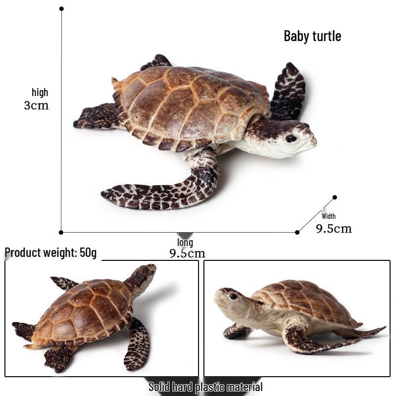 Cross-Border Children's Cognitive Amphibian & Reptile Tortoise Model Fish Tank Ornament Toy