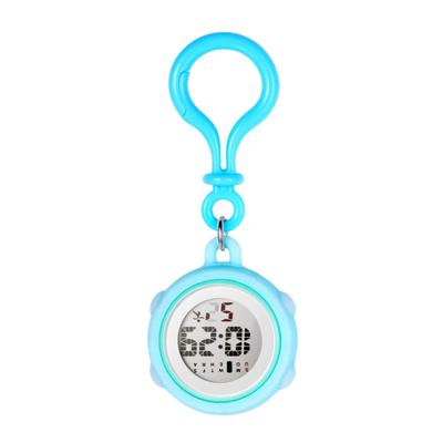 Clip-Uhr, Karabiner-Uhr, Digitalanzeige, Silikon-Schlüsselanhänger-Uhr, Anhänger-Uhr, multifunktionale Taschenuhr, süße Taschenuhr, Krankenschwester-Uhr für den Außenbereich