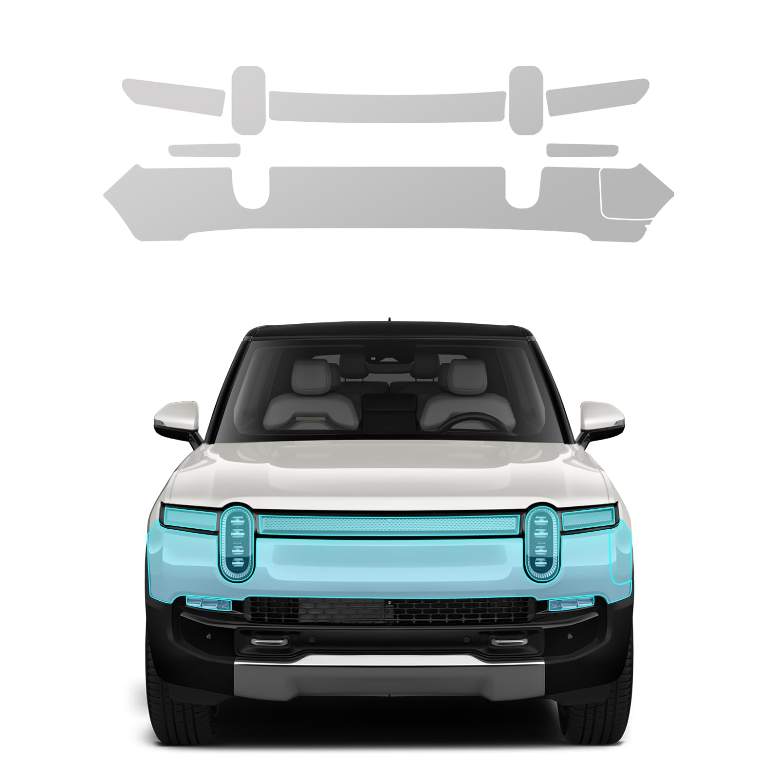 

For Rivian R1S 2021-2025 TPU Paint Protection Film Self-Healing Clear Bra Pre-cut PPF Kit Car Body Anti-Scratch Resistant