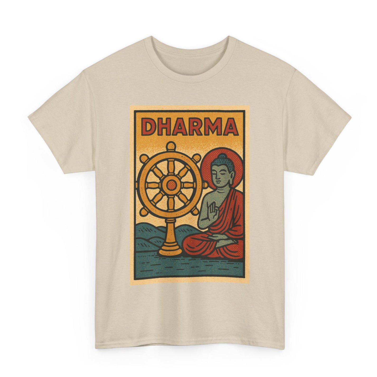Dharma T-Shirt: Retro Comic Spiritual Tee - Gift for Yogis XL
