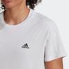 Adidas Solid Color Logo Breathable Round Neck Short Sleeve T-Shirt Women Tops White HL1454