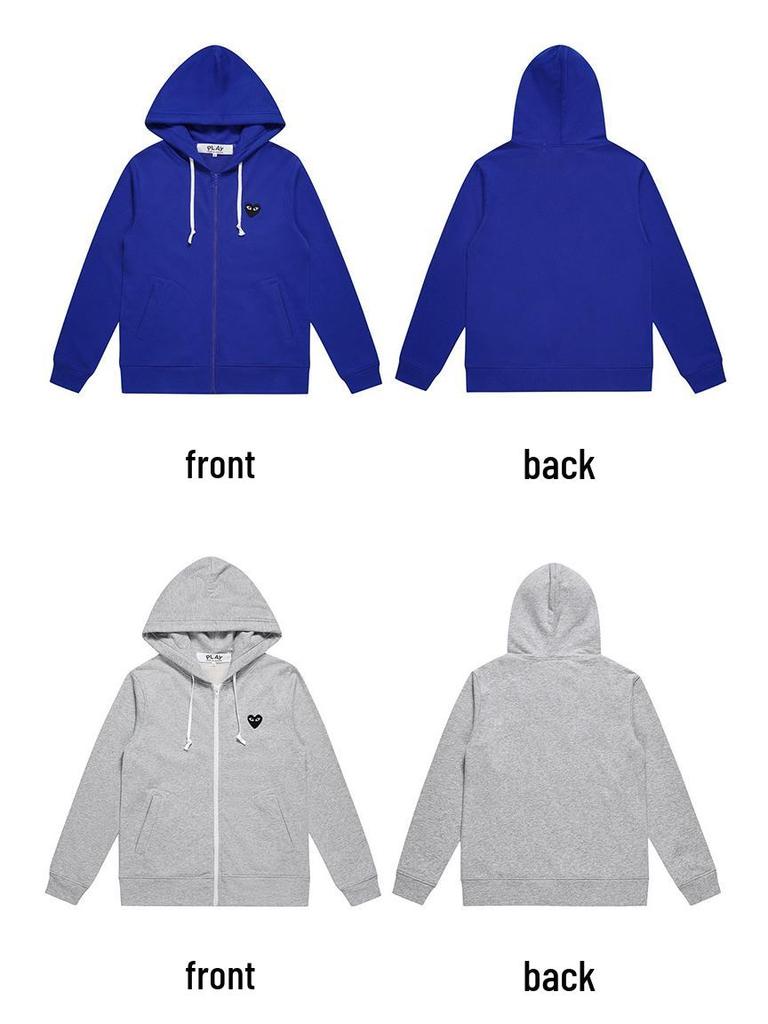 HEYPLAY Unisex Heart Pattern Cotton Hoodie - Japanese Trend, Autumn/Winter Style