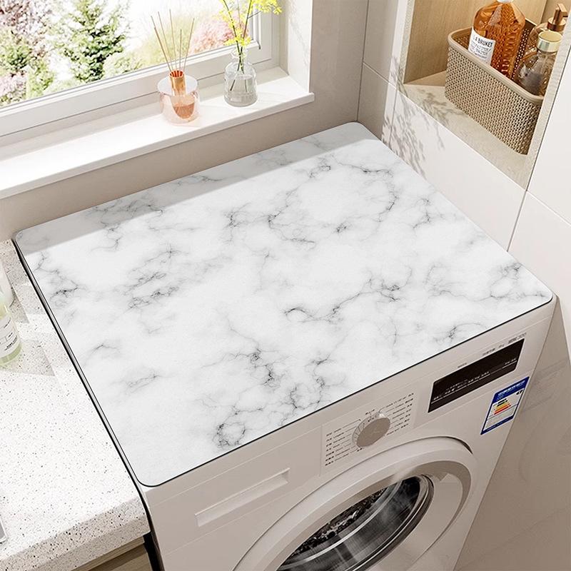 Retro Washing Machine Covers Kitchen Absorbent Coffee Machine Refrigerator Cover Pad Drain Pad Microwave Oven Insulation Pad