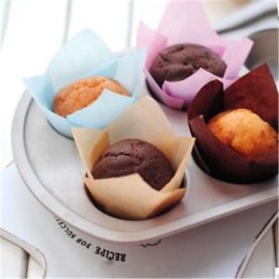 Neue DIY Kuchen Muffin Becher Backformen Gebäckwerkzeuge Cupcake-Förmchen Tulpen Backbecher Partyzubehör