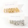 Hot-selling earrings set pair of creative retro pearl leopard geometric temperament C-shaped earrings