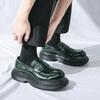 Men's Spring/Autumn 2025 Chunky Thick Sole Leather Loafers - Formal Big Head Style