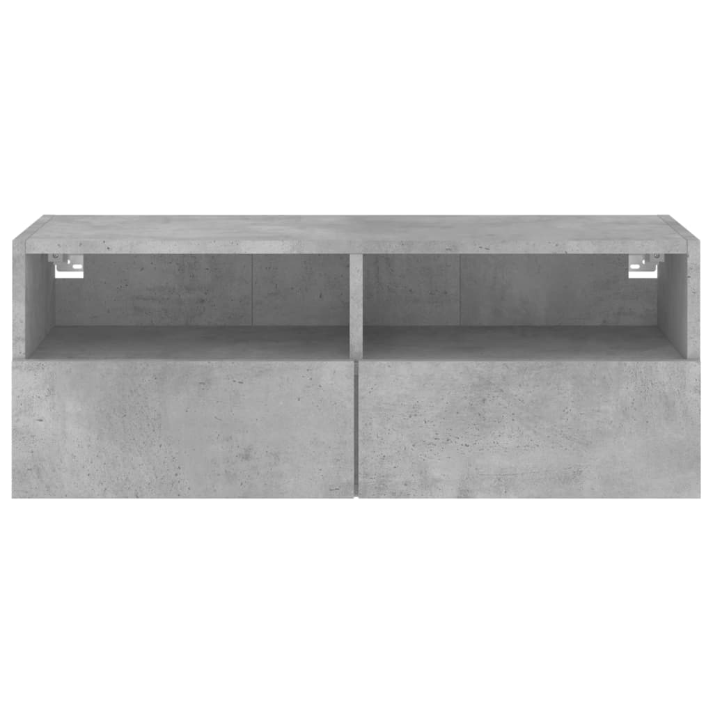 Vidaxl Ścienna Szafka Tv, Szarość Betonu, 80X30X30 Cm