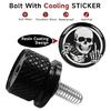 Skull Themed Aluminum Seat Bolts For Motorcycles Machining Easy Installation Kit Application