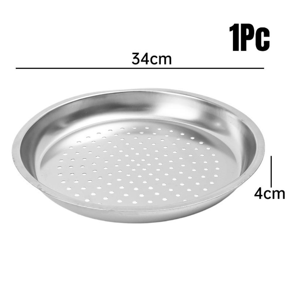 28/30/32/34cm Stainless Steel Steaming Tray Dumplings Fish Steaming Rack New Kitchen Wok