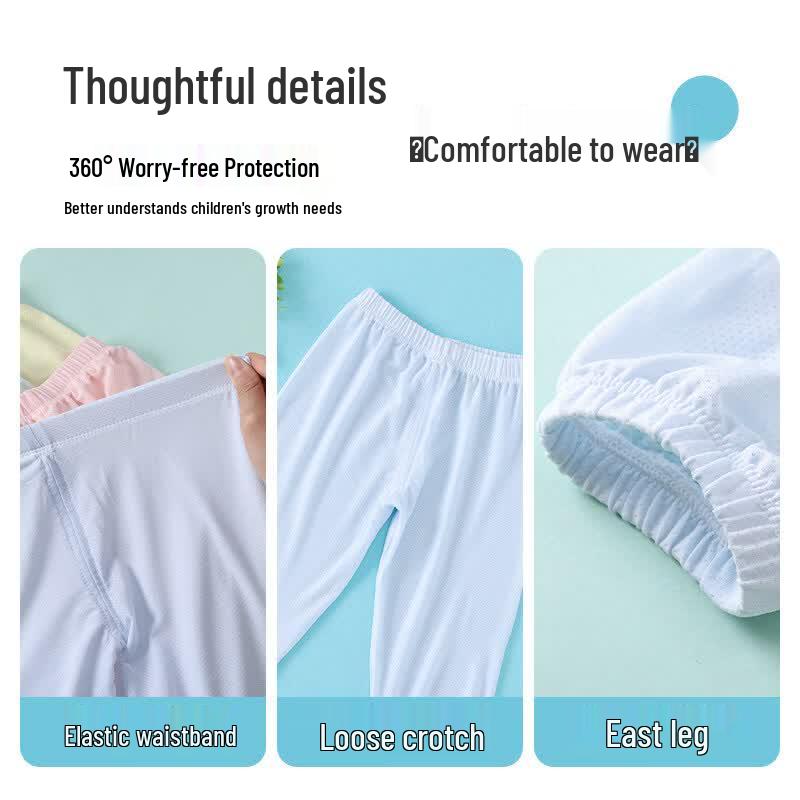 JOYNCLEON Baby Summer Thin Mosquito Repellent Ice Silk Mesh Pants