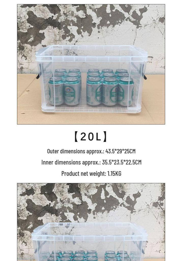 Turtle Tank with Drainage Hole - Transparent Breeding & Storage Box, Small/Large Size for Home Use