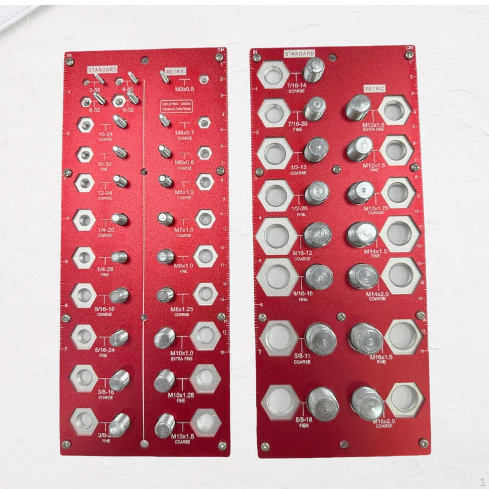 

2 шт., гайка и болт, резьбовой проверяющий идентификатор, алюминиевый сплав, портативный домашний красный