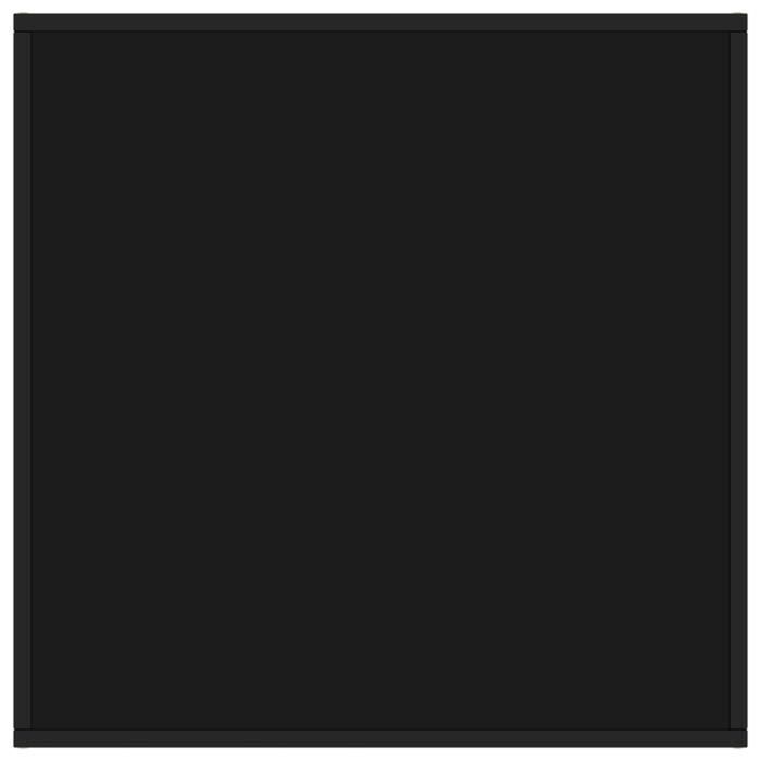 VidaXL Table basse Noir avec verre noir 80x80x35 cm