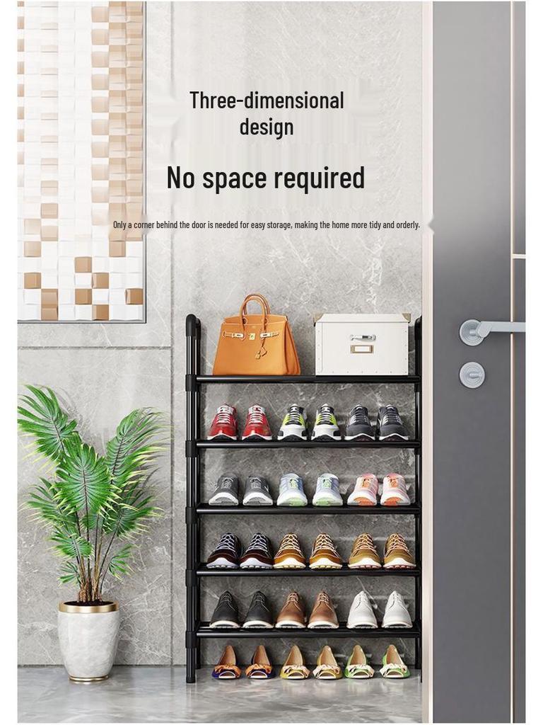 Compact Multi-Layer Folding Shoe Rack for Entryway or Dorm