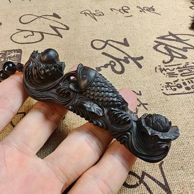 Vintage Antique Style Ruyi Fish Ornament New Chinese Style Home Study Room Cultural Play Miscellaneous Desktop Tea Pet Decoratio