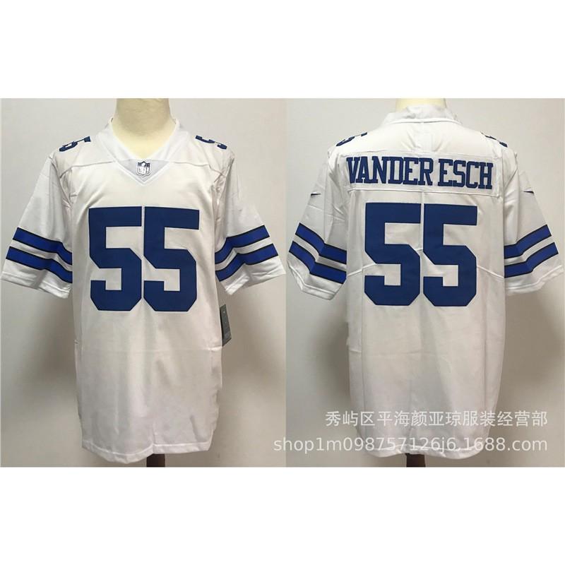 Camiseta Bordada de Rugby Estilo Dallas Cowboys de la NFL para Hombre Uniforme de Fútbol Top Ropa Casual para Fans