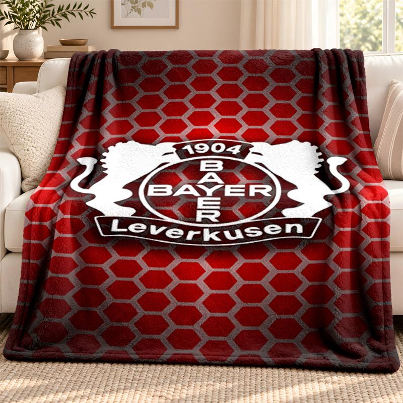 Bayer Leverkusen blanket Flannel Blanket Soft Cozy Plush Throw for Sofa Bed Lightweight Home Decoration Outdoor camping