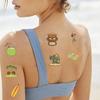 Cartoon Summer Hawaiian Series Tattoo Stickers Waterproof Party Gift Funny Face Stickers