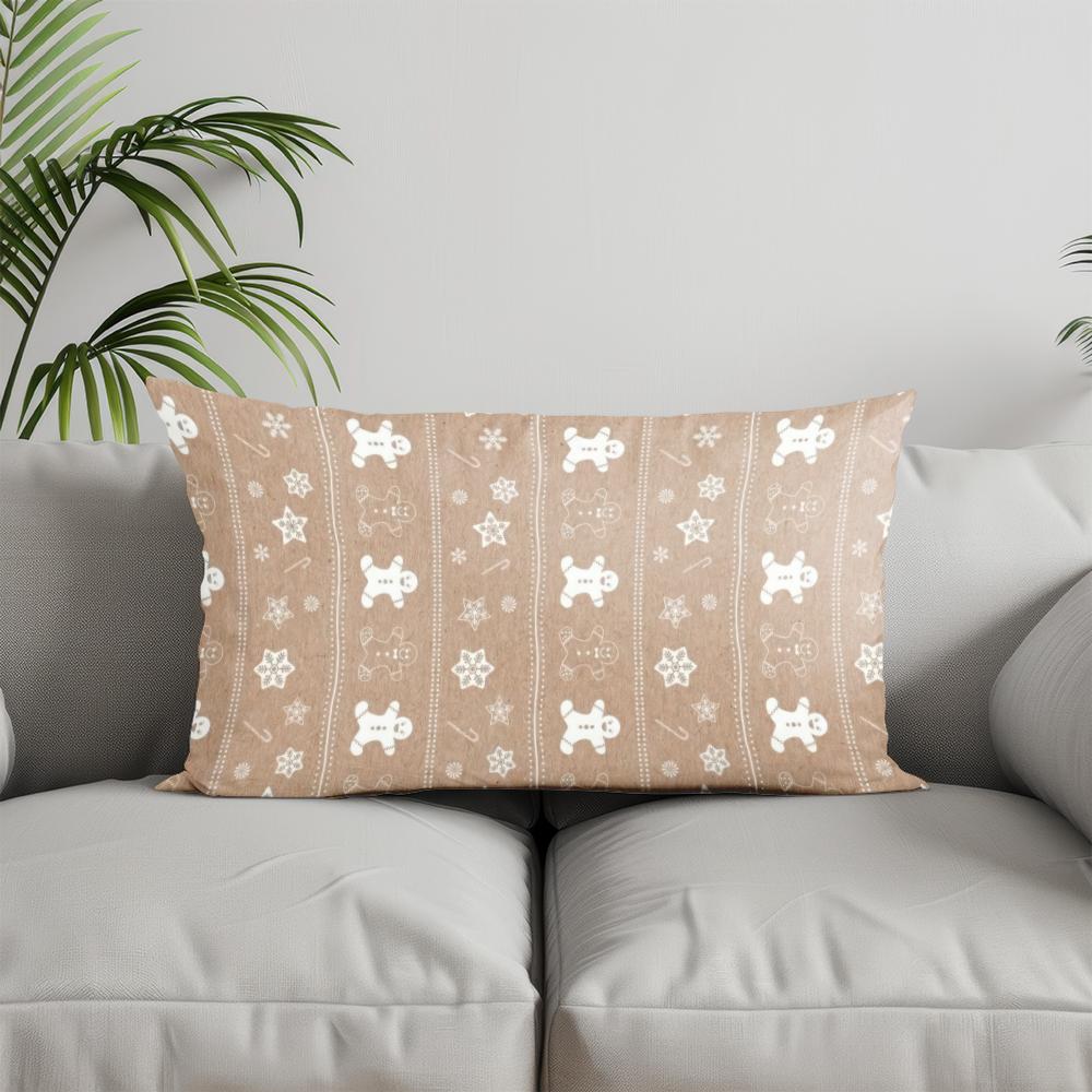 Home Decor Cute Dog Pattern Throw Pillow Suitable For Sofa Bedroom Car Pillow Cover Cushion Rectangular Back Cushion