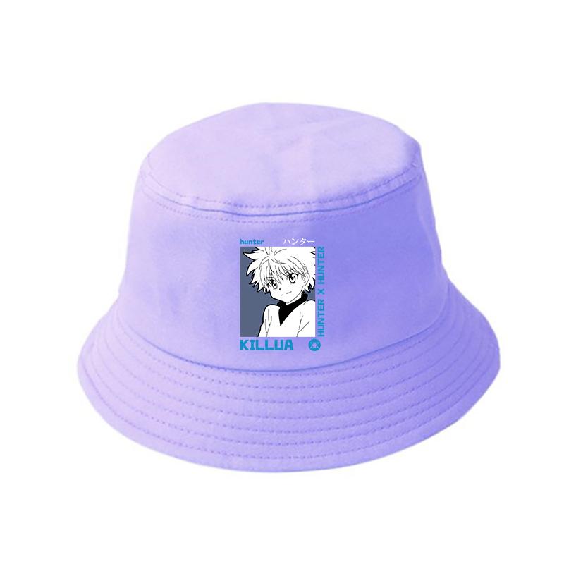 Hunter X Hunter Printed Summer Hat Women Unisex Panama Bucket Cap The Design Flat Visor Zoldyck Hisoka 90s Anime  Fisherman Hat