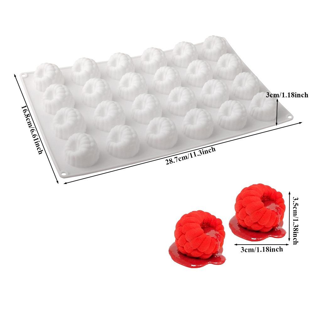 Food-Grade Silicone Raspberry Mousse Mold Heat-Resistant French Pastry Baking Mold  Kitchen Use