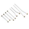 8PCS RC Wheelbase Link Rod Copper Aluminum Alloy RC Chassis Linkage Pull Rod for HOBBYPLUS 1 18 4WD CP18P RC Cars Silver