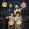 Retro Pattern Dunhuang Lanterns LED Warm Glow Ancient Style Light Flower Drumlamp  Hanfu Gathering