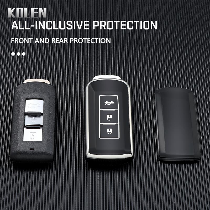 Tpu Car Remote Key Case Cover Shell Fob For Mitsubishi Outlander Asx Pajero Lancer Sport Eclipse Cross Xpander Triton Keychain