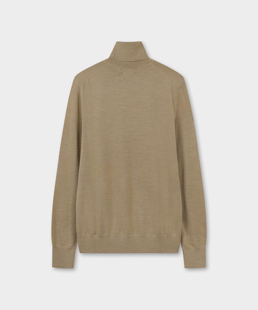 BROOKS BROTHERS Merino Wool Turtleneck Sweater (Camel) (Bbwumf43275Ew)