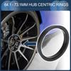 INFINAUTO Zentrierring 64,1 mm ID 73,1 mm AD Auto Radnabe Ring ABS Kunststoff Schwarz 4 Stück