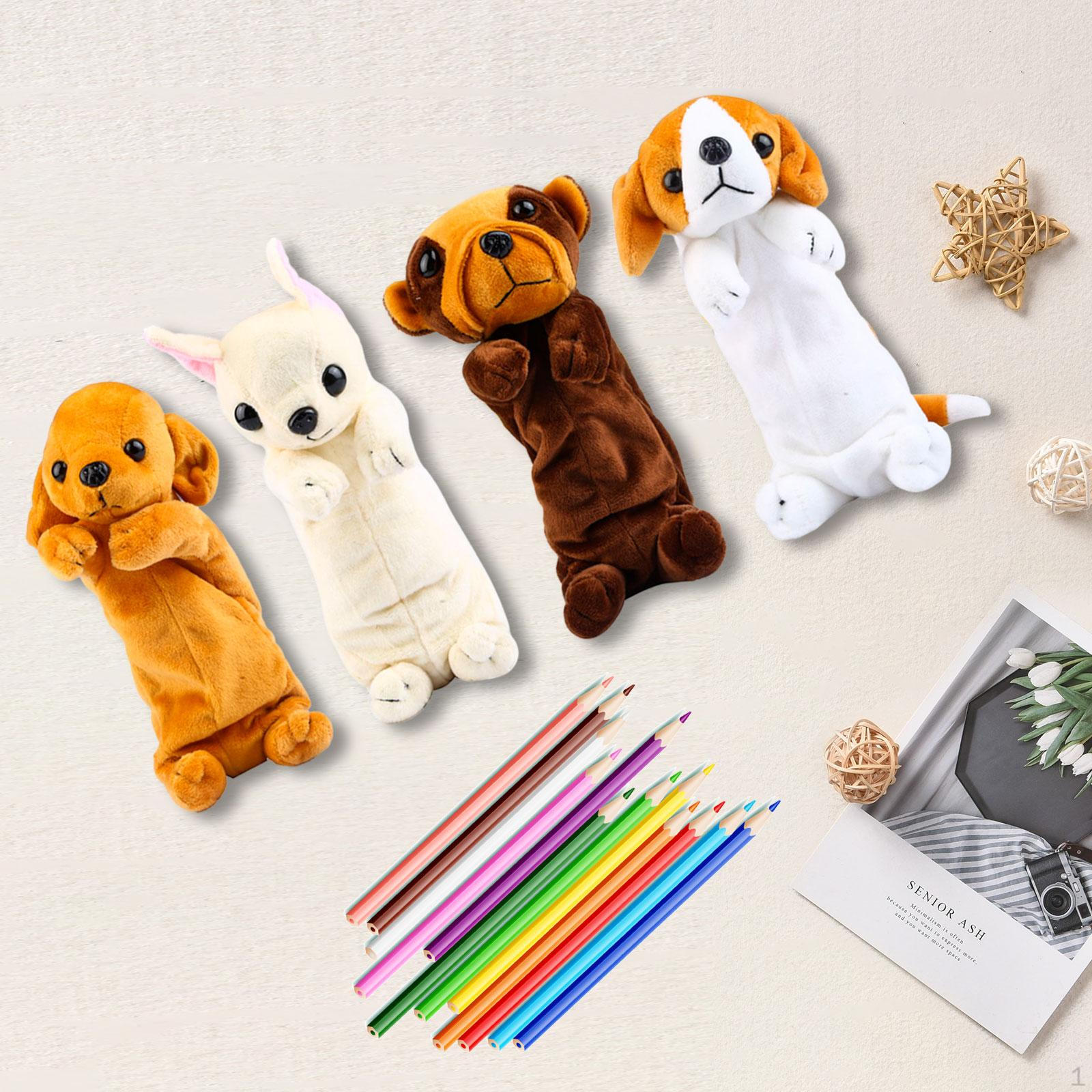 

Pencil Cases, 4 Pack Soft Portable Multi-Purpose Cases for Kids, Office, And Travel. коричневый