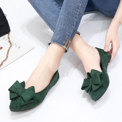 Dámská móda lehké slip on ploché boty s mašlí pro kancelářské dámy zelené letní boty mokasíny mujer a5976