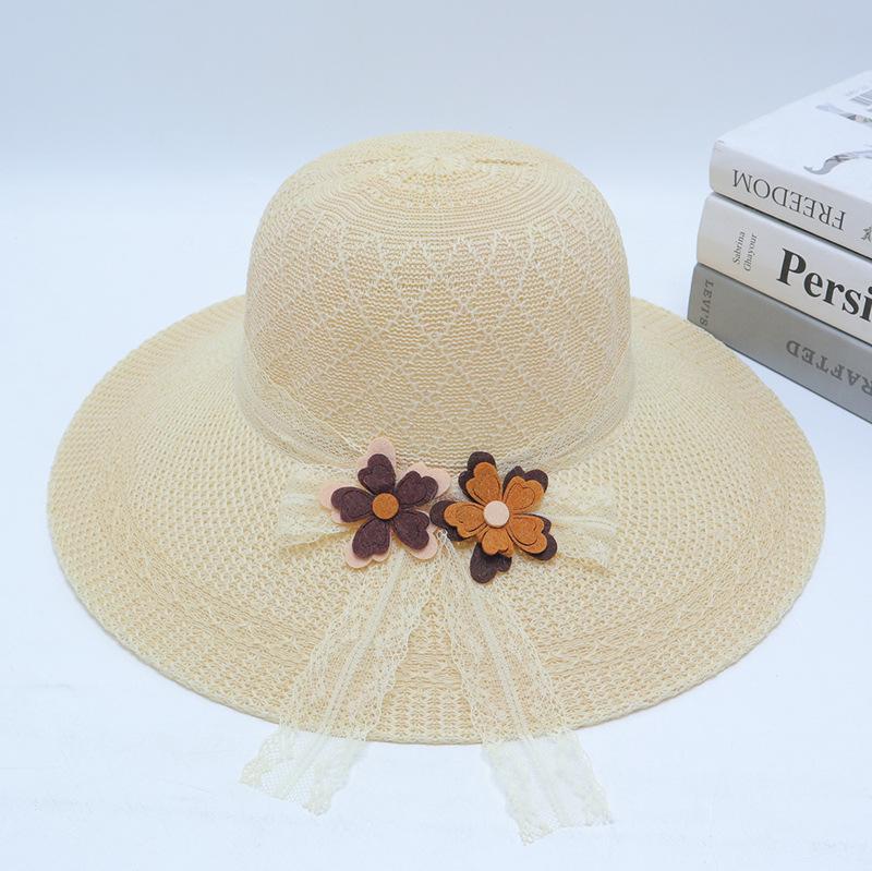 Straw Straw Hat Women's Big Eaves Beach Hat Summer Shading Sun Hat Outdoor Travel Seaside Spring and Autumn Versatile