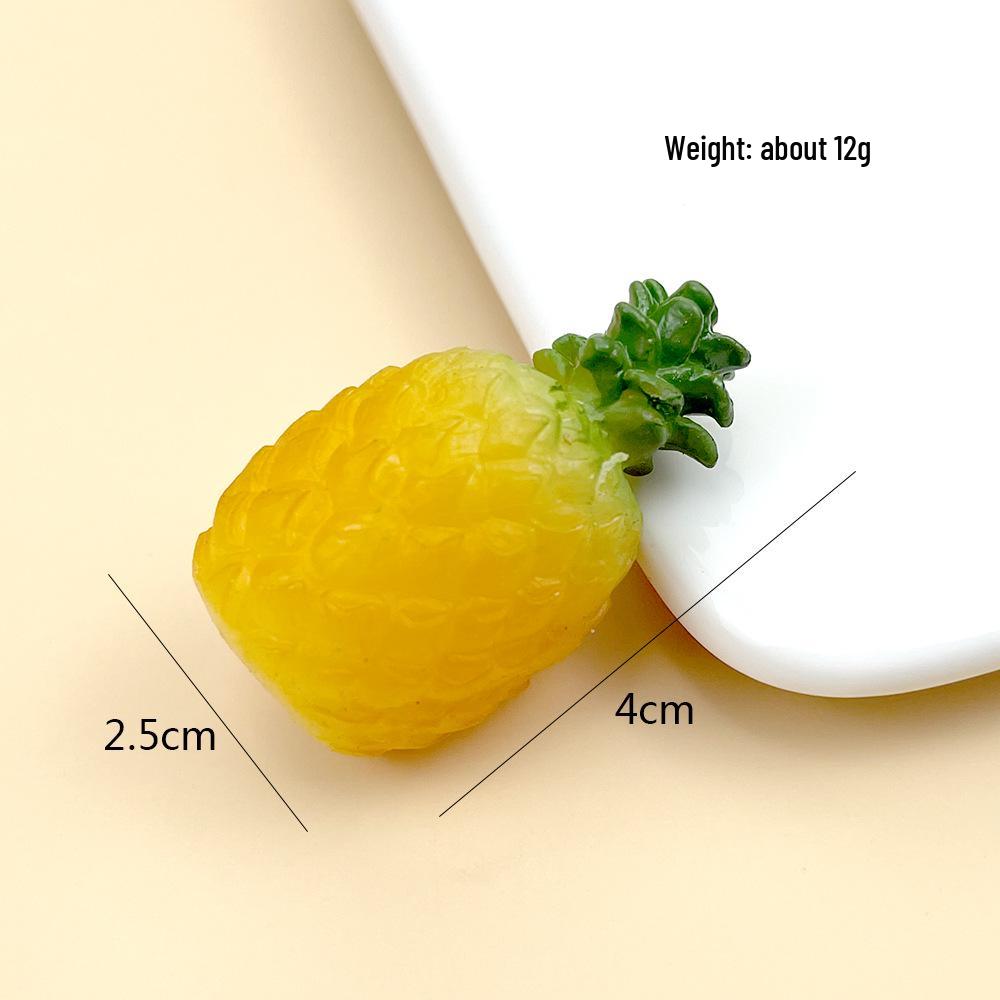 Simulation Mini Fruit Keychain: High-Quality PVC Fake Strawberries and Cherries